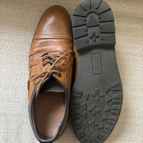 Guess Men\'s Size 11 Brown Jibben Oxford Shoes Guess Men\'s Size 11 Brown Jibben Oxford Shoes